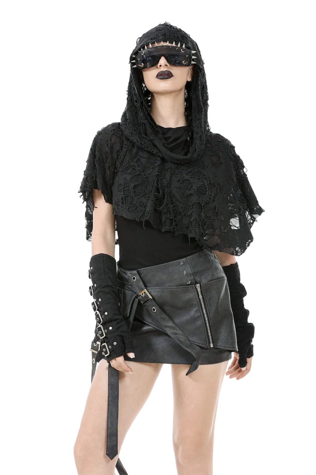 Apocalyptic Shredded Hood Capelet