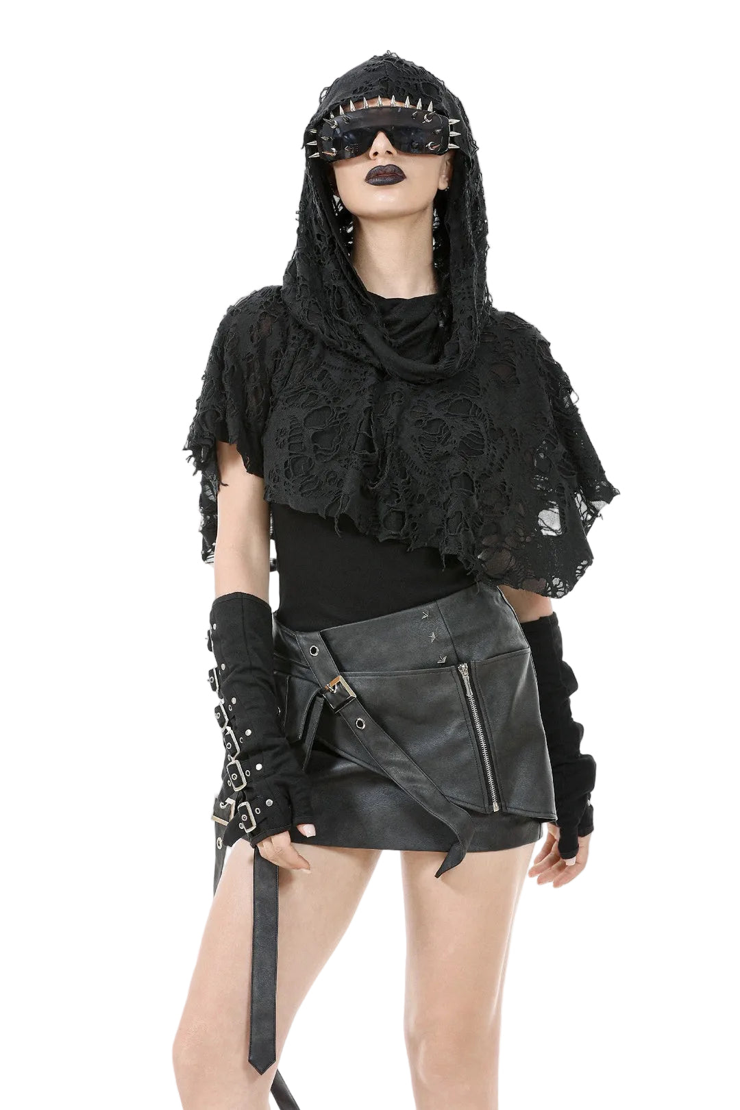 Apocalyptic Shredded Hood Capelet