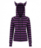 Purple Stripe Cat Ear Jacket