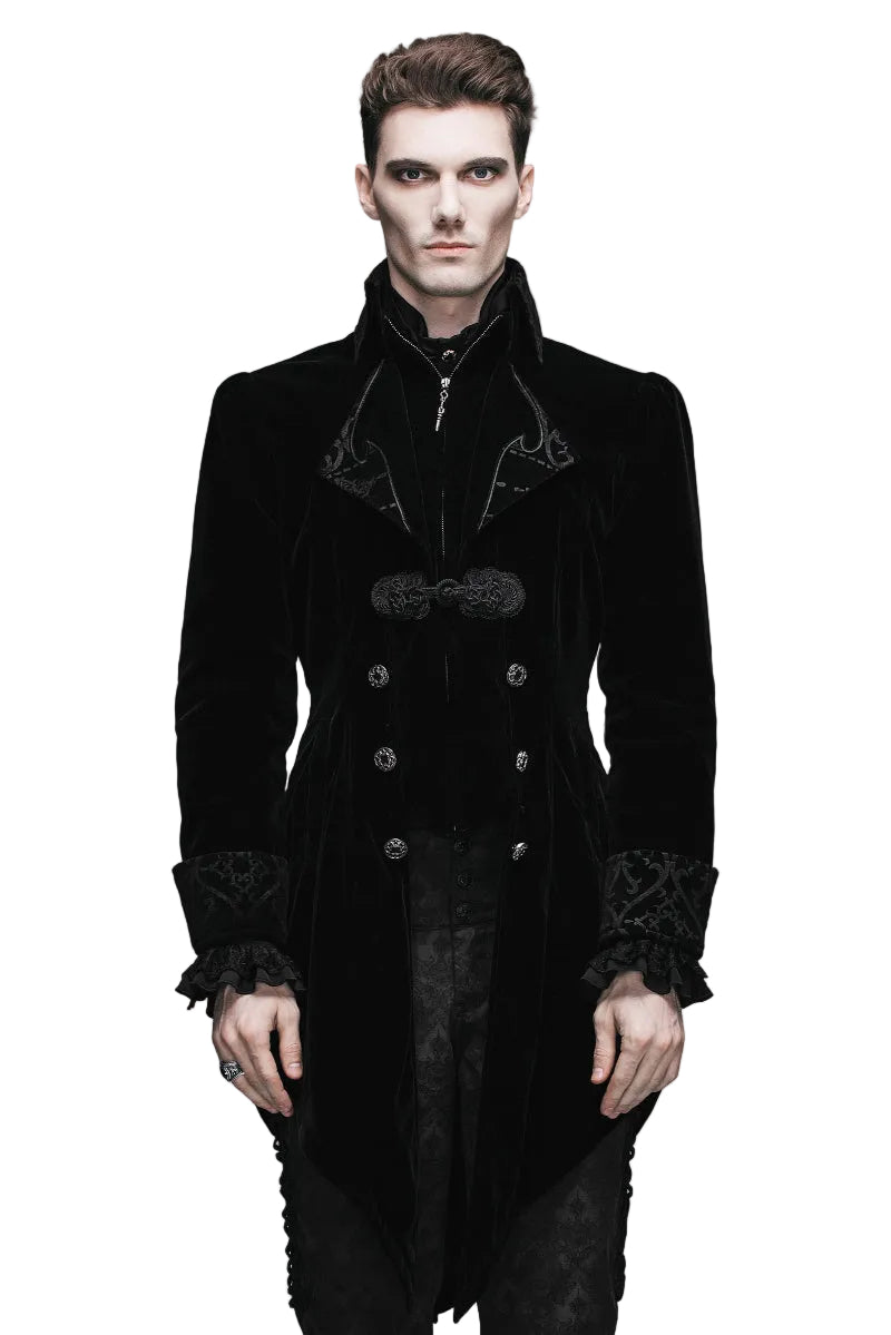 Black Gothic Velvet Tailcoat