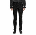 Gothic Patterned Side Lace Up Trousers