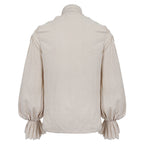 Steampunk High Neck Button Down Shirt