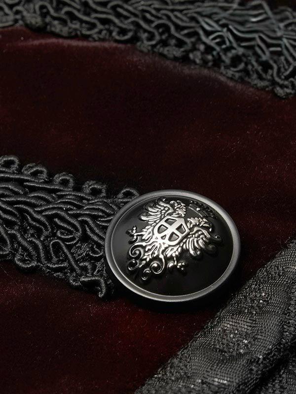 Red Ribcage Style Button Waistcoat
