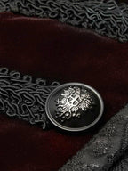 Red Ribcage Style Button Waistcoat