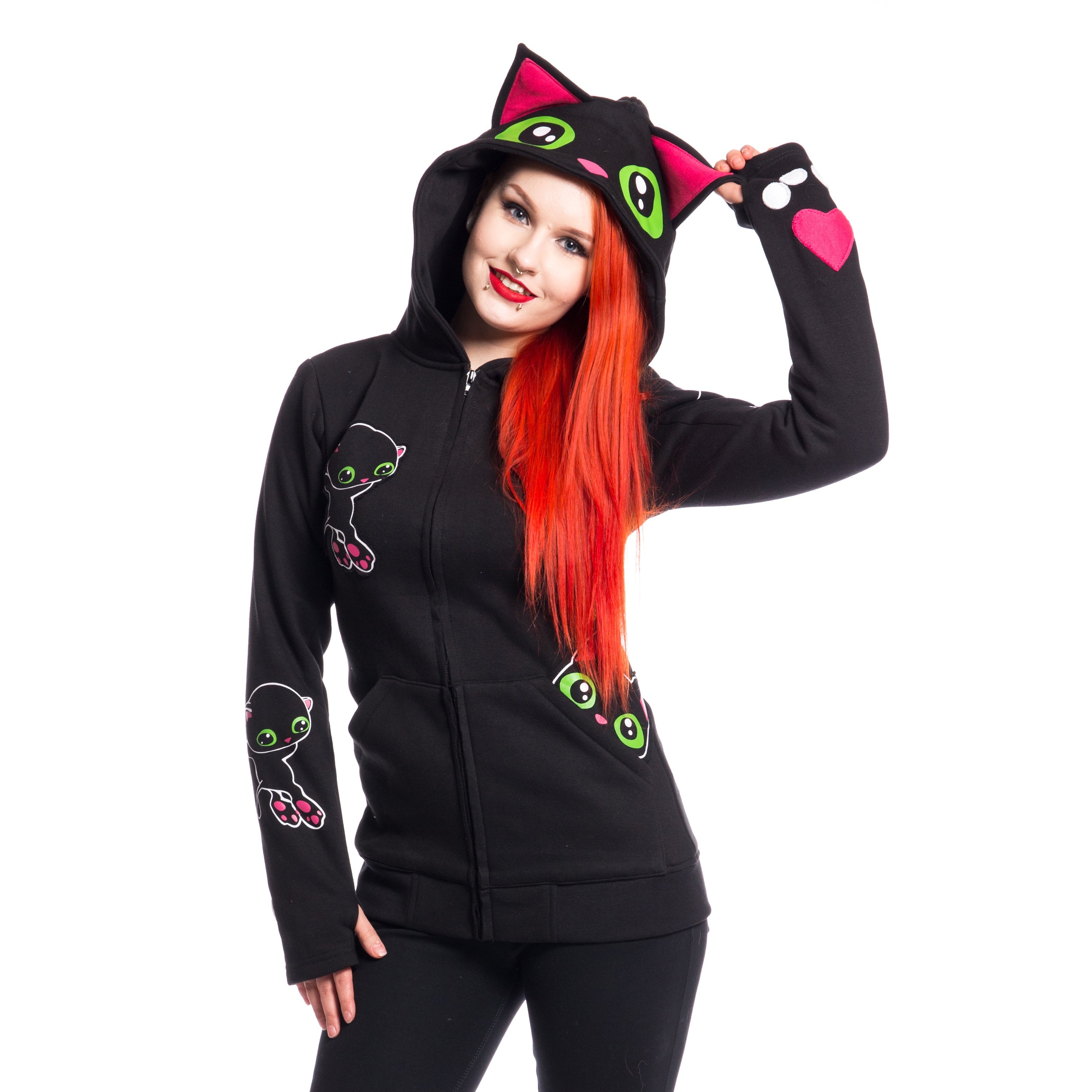 Black Cat Hood Jacket