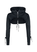 Hooded Lace Up Bolero Jacket