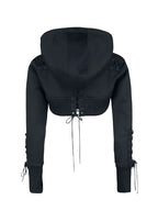 Hooded Lace Up Bolero Jacket