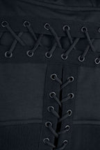 Hooded Lace Up Bolero Jacket