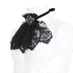 Lace Cravat With Jewel Broach
